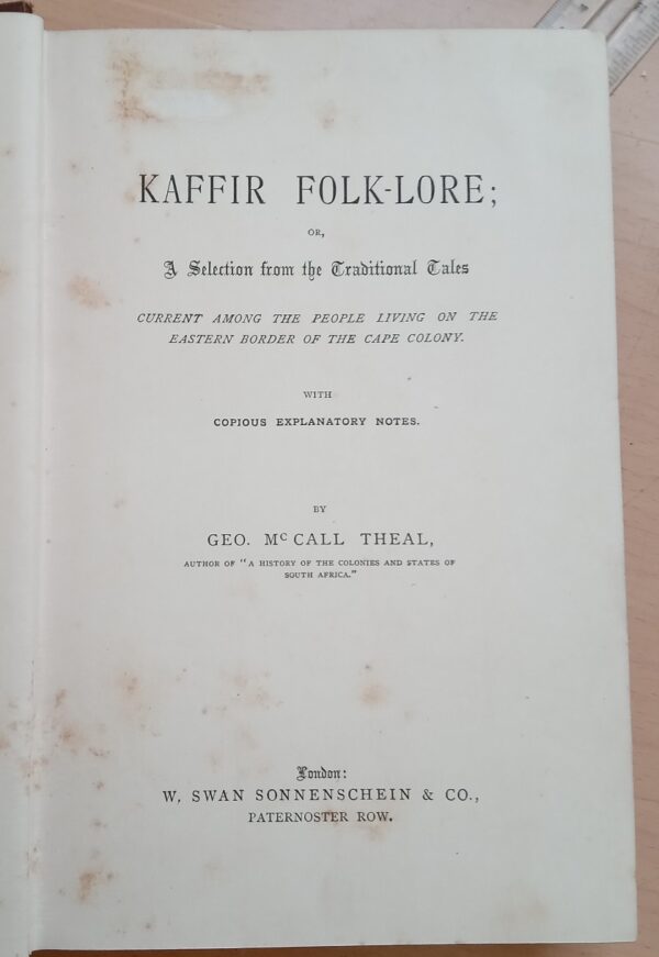 Káffir Folk Lore  1882 First Edition by George McCall Theal - Image 4