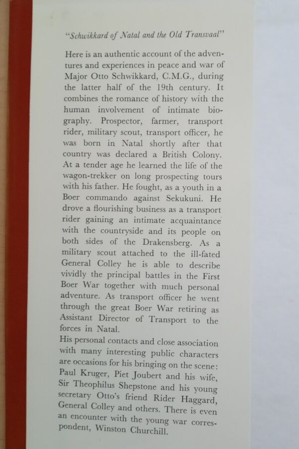Schwikkard of Natal and the old Transvaal  Cecil Cowley First edition 1978 - Image 3