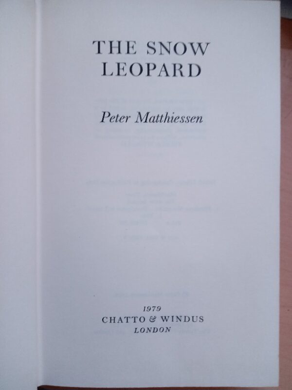 The Snow Leopard-Peter Matthiessen 1979 1st UK edition - Image 4