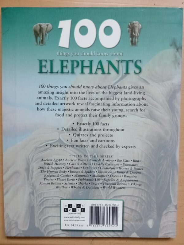 100 Things you should know about Elephants (de la Bedoyere) - Image 2