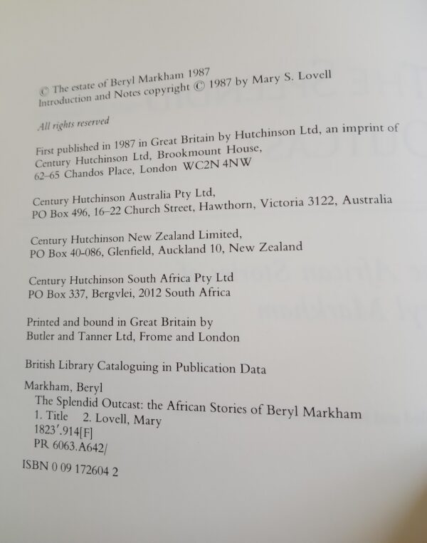 The Splendid Outcast by Beryl Markham - Image 4