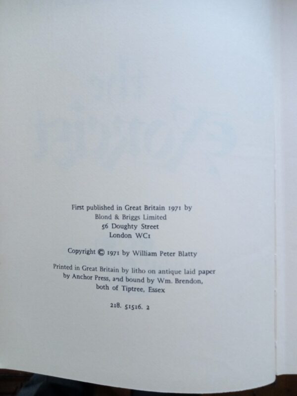 The Exorcist by William Peter Blatty 1st UK Edition 1971 - Image 8