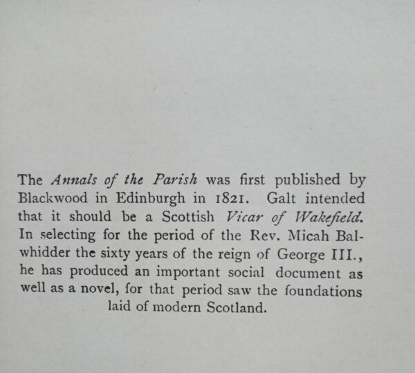 Annals of the Parish by John Galt -1st edition 1821 - Image 4