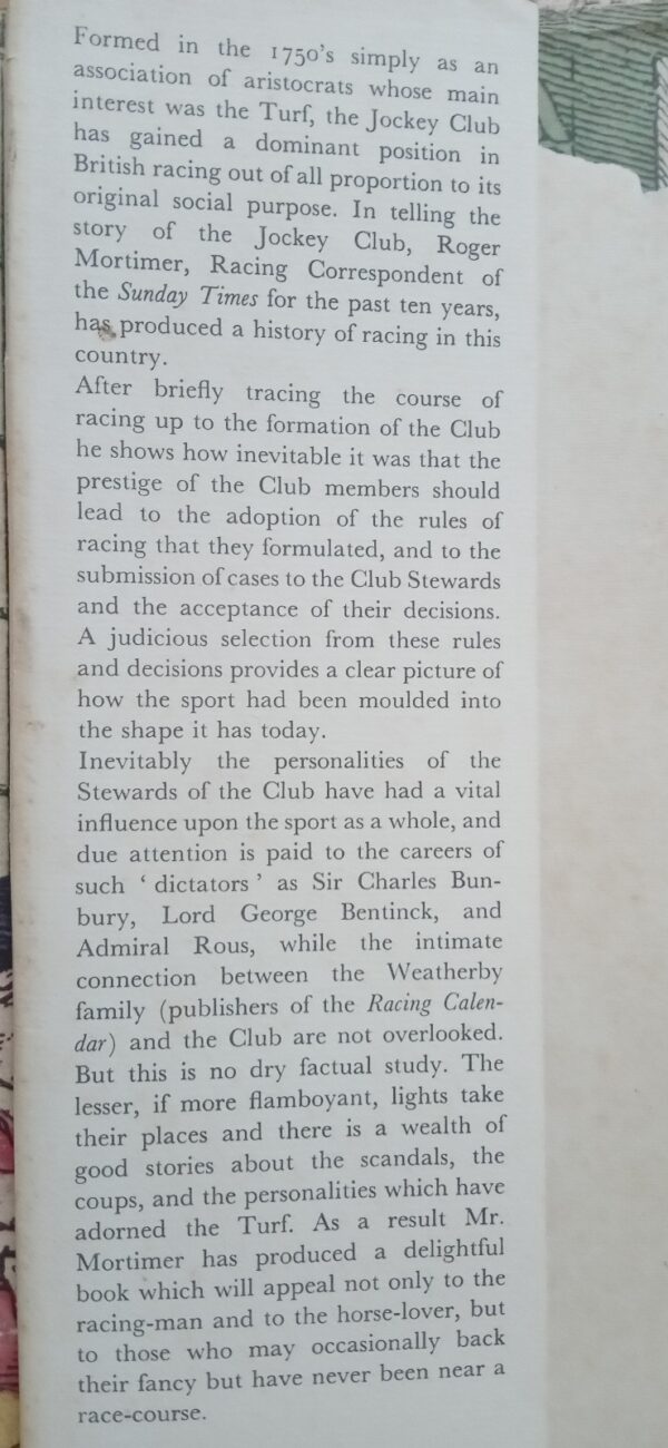 The Jockey Club by MORTIMER, Roger-1958 - Image 8