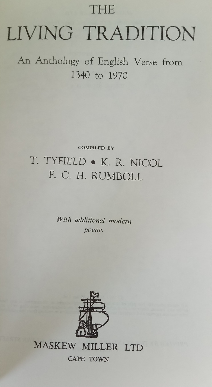 The Living Tradition: An Anthology of English Verse from 1340-1970 - Image 3