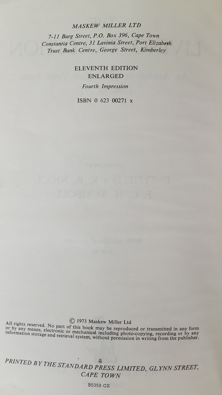 The Living Tradition: An Anthology of English Verse from 1340-1970 - Image 4